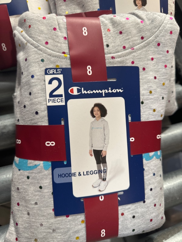 Photo 1 of Champion Girls' Oxford Heather/Black Heavyweight Active Hoodie & Legging Set-NWT