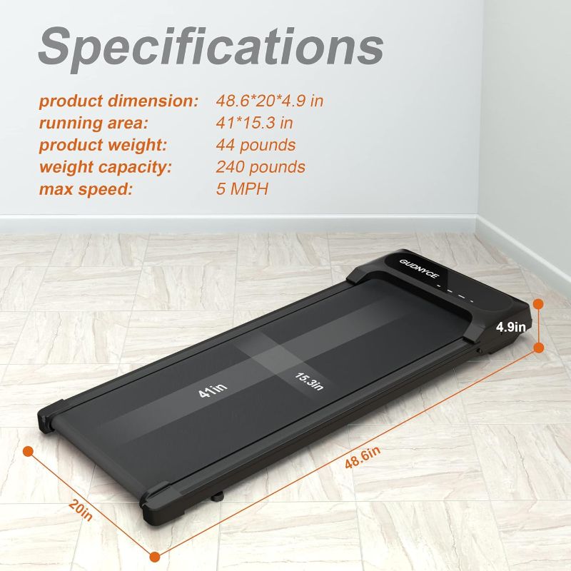 Photo 3 of (READ NOTES) Under Desk Treadmill Portable Electric Treadmill Walking Pad for Home and Office Use with LCD Mobitor and Remote Control
