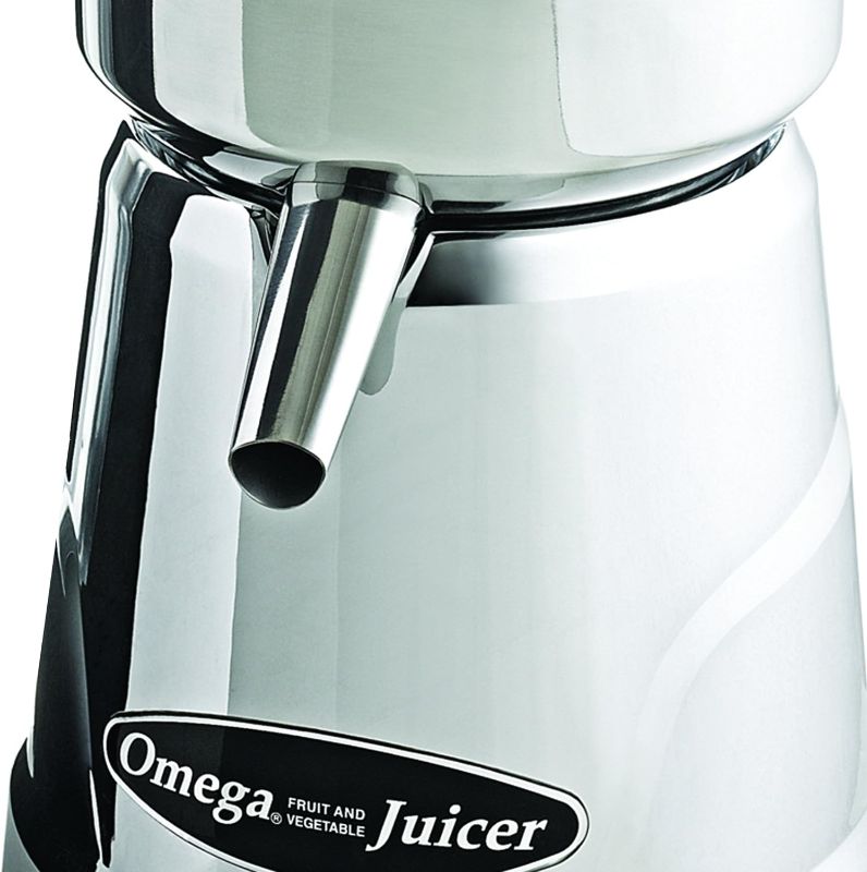 Photo 4 of (READ NOTES) Omega Juicer C-20C Professional Citrus Juicer Features 3 Juice Cones for All Citrus Sizes 1800 Rotations Per Minute Surgical Steel Bowl and Pulp Strainer with Non-Slip Feet, Silver, Metallic