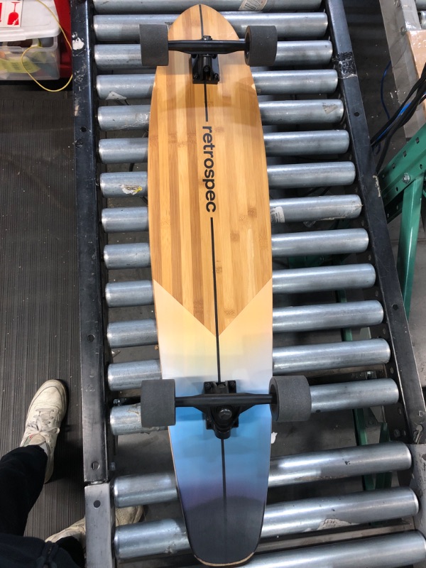 Photo 2 of (READ NOTE) Retrospec Zed Longboard Skateboard Complete Cruiser | Bamboo & Canadian Maple Wood Cruiser w/ Reverse Kingpin Trucks for Commuting, Cruising, Carving & Downhill Riding Cruiser Sunset Cove