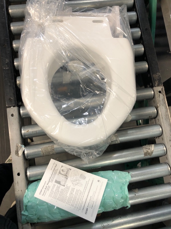 Photo 2 of (READ NOTES) Maddak Secure-Bolt Hinged Elevated Toilet Seat, Elongated (725680001) Secure-Bolt Elongated