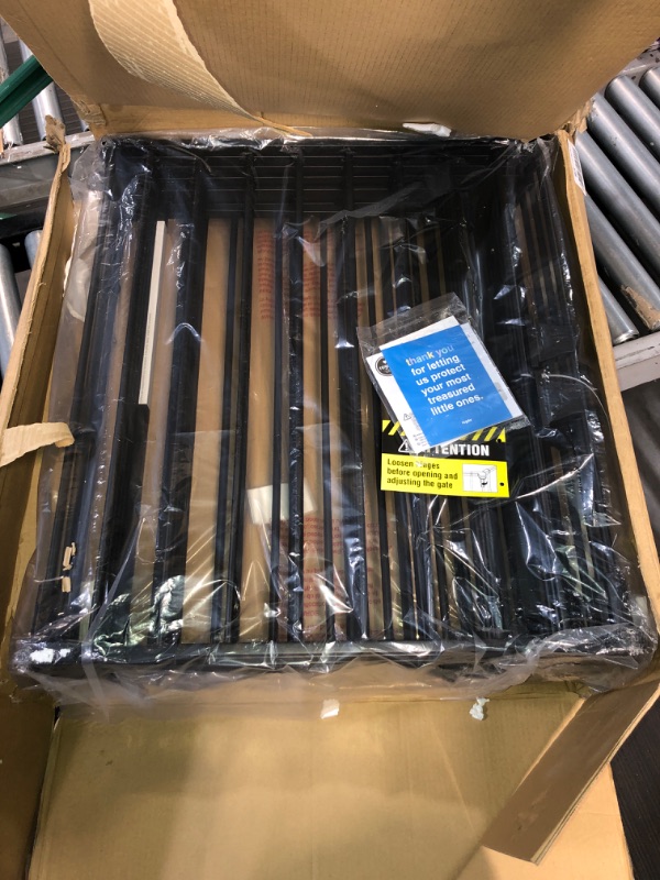 Photo 1 of (READ NOTES) Regalo 192-Inch Super Wide Adjustable Baby Gate and Play Yard, Black, 4-in-1, Bonus Kit, Includes 4 Pack of Wall Mounts 192-Inch Black
