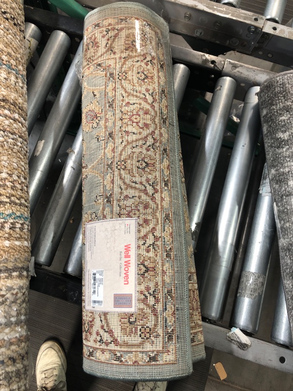 Photo 2 of (READ NOTES) Well Woven Barclay Sarouk Traditional Rug 2'3" x 7'3" Runner Light Blue