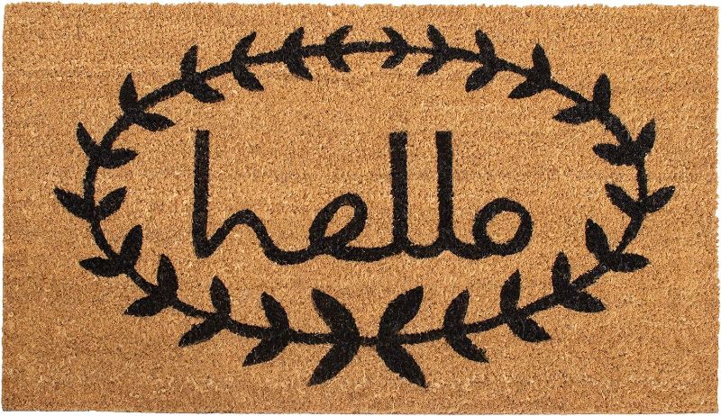 Photo 1 of (READ NOTES) Calloway Mills 121812436 Calico Hello Doormat 2' X 3'