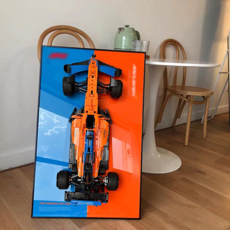 Photo 1 of (READ NOTES) iLuane Display Wallboard for Lego 42141 Technic McLaren Formula 1 2022 Replica Race Car, Collectibles Lego Car Wall Mount for Building Blocks, Gifts for Lego Lovers (Only Display Wallboard)