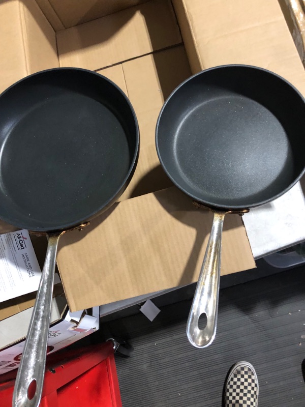 Photo 4 of (READ NOTES) All-Clad E785S264 HA1 Hard Anodized Nonstick Dishwasher Safe PFOA Free 8-Inch and 10-Inch Fry Pan Cookware Set, 2-Piece, Black