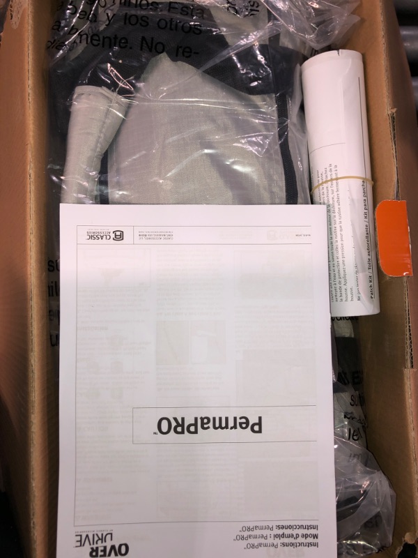 Photo 2 of (READ NOTES) Classic Accessories Over Drive PermaPRO Deluxe Water-Repellent Camper Cover, Fits 10' - 12' Campers, Camper RV Cover, Customizable Fit, Water-Resistant, All Season Protection for Motorhome, Grey 236"L (top) x 150"L (bottom) x 102"W x 99"H