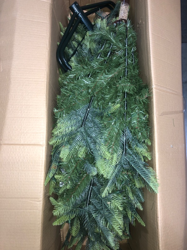 Photo 2 of (READ NOTES) Puleo International 6.5 Foot Pre-Lit Aspen Fir Artificial Christmas Tree with 500 UL Listed Clear Lights, Green 6.5' Aspen Fir with 500 Clear Lights Christmas Tree