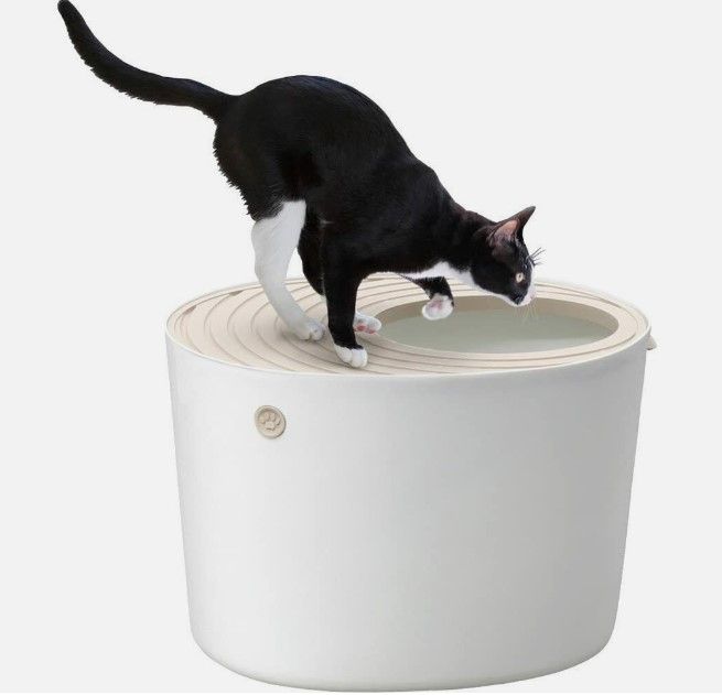 Photo 1 of (READ NOTES) NEW IRIS Top Entry Cat Litter Box White PUNT-530 Japan Import Fast Shipping
