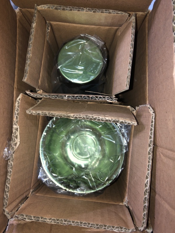 Photo 2 of (READ NOTES) Home-X Aluminum Bowls and Tumblers Set of 8, 4 Metal Serving Dishes and 4 12 Ounce Shatter Resistant Drinking Cups in Red, Green, Silver and Gold
