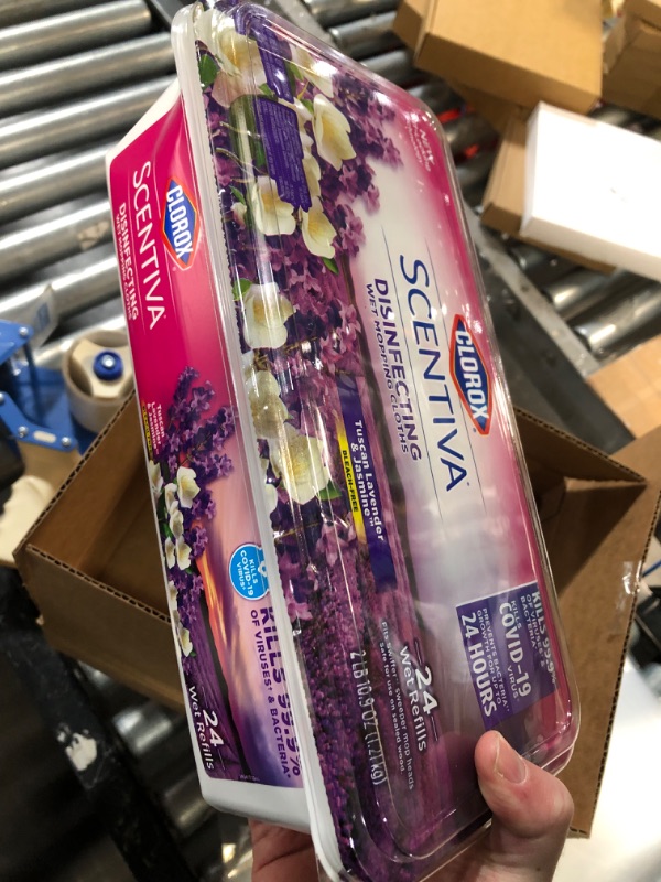 Photo 1 of (X2) Scentiva Tuscan Lavender and Jasmine Scent Bleach Free Disinfecting Wet Mop Pad Refills (24-Count)