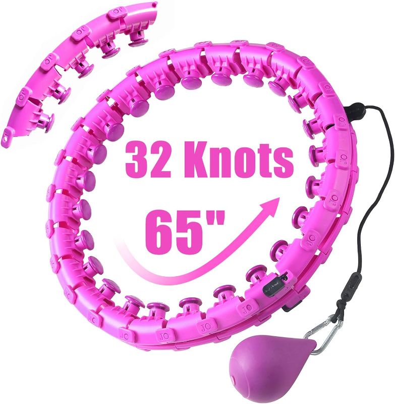 Photo 1 of (READ NOTES) OurStarry 32 Knots Weighted Workout Hoop Plus Size, Smart Waist Exercise Ring for Adults Weight Loss
