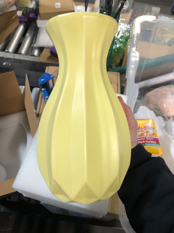 Photo 2 of (READ NOTES) ULTNICE Yellow Vase Ceramic Vase, Nordic Geometry Ceramic Vase Home Decoration Desktop Onament for Office Bedroom Living Room 1pc (Yellow) Goldendoodle Ornament