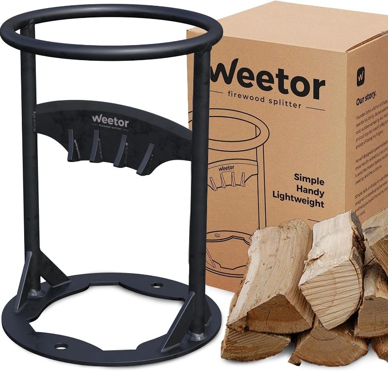 Photo 1 of (READ NOTES) WEETOR Wood Splitter Tool - High-Carbon Steel Kindling Splitter for Wood - Lightweight & Portable Log Splitting Wedge for Camping, Fireplace, Cooking & More - Secure & Convenient Firewood Splitter