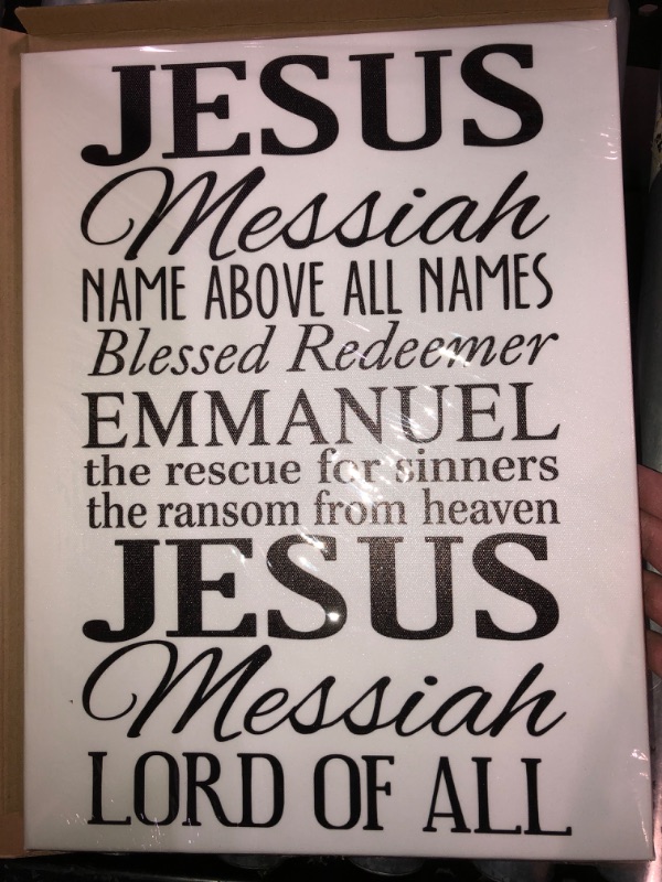 Photo 1 of (READ NOTES) JESUS CANVAS POSTER 12X8