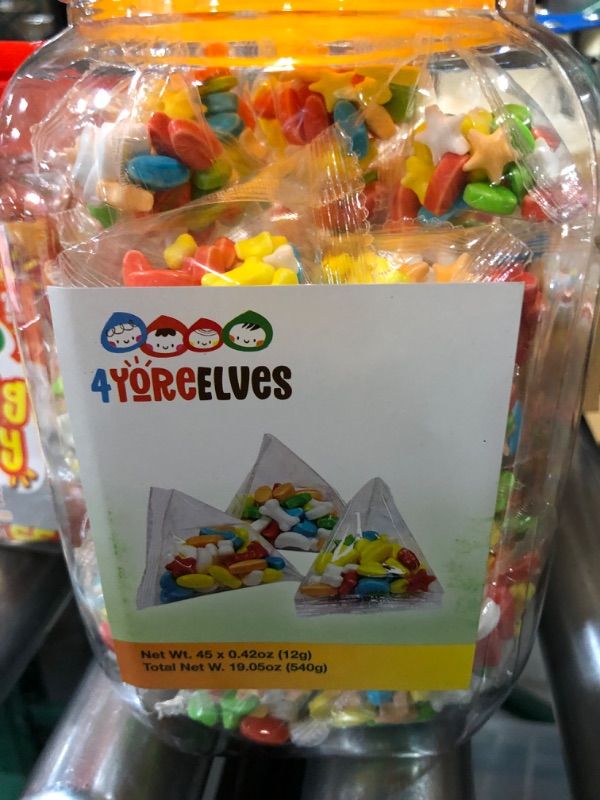 Photo 2 of 45 Pack Mini Hard Candies in Pyramid Shaped Bags, Individually Wrapped, Assorted Mini Hard Candies in Party Favor Bags [45x 0.42oz /12g] by 4YoreElves