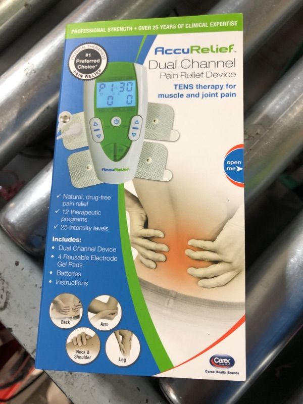 Photo 2 of AccuRelief TENS Unit Pain Relief System - Muscle Stimulator For Pain Relief From Back Pain, Neck Pain, And Other Body Pains - Clinical Strength OTC Approved