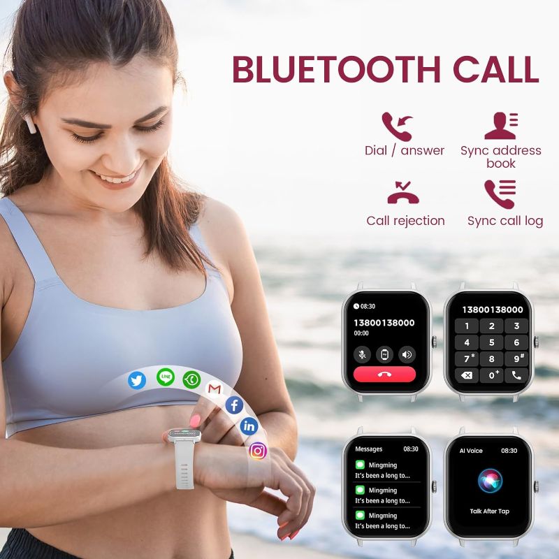 Photo 1 of *STOCK IMG  AS REF* Smartwatch for Men Women Fitness Tracker: 1.83" Smart Watch with Bluetooth