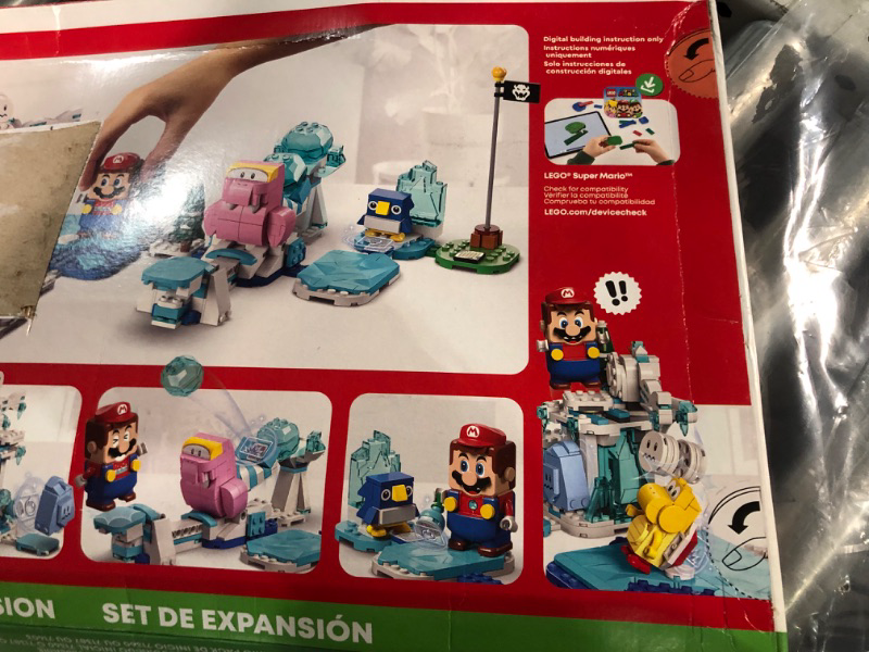 Photo 3 of *SEE NOTES* LEGO Super Mario Fliprus Snow Adventure Expansion Set 71417, Toy for Kids to Combine with Starter Course, with Freezie and Baby Penguin Figures