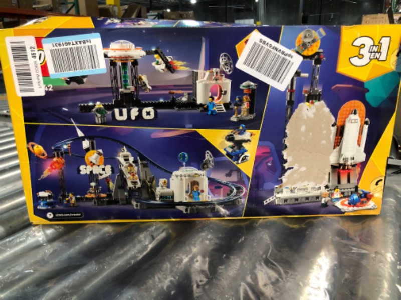 Photo 4 of *SEE NOTES* LEGO Creator Space Roller Coaster 31142 3 in 1 Building Toy Set Featuring a Roller Coaster, Drop Tower, Carousel and 5 Minifigures, Rebuildable Amusement Park for Kids Ages 9+