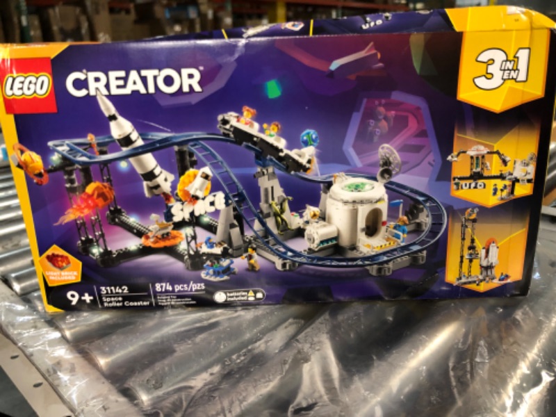 Photo 2 of *SEE NOTES* LEGO Creator Space Roller Coaster 31142 3 in 1 Building Toy Set Featuring a Roller Coaster, Drop Tower, Carousel and 5 Minifigures, Rebuildable Amusement Park for Kids Ages 9+