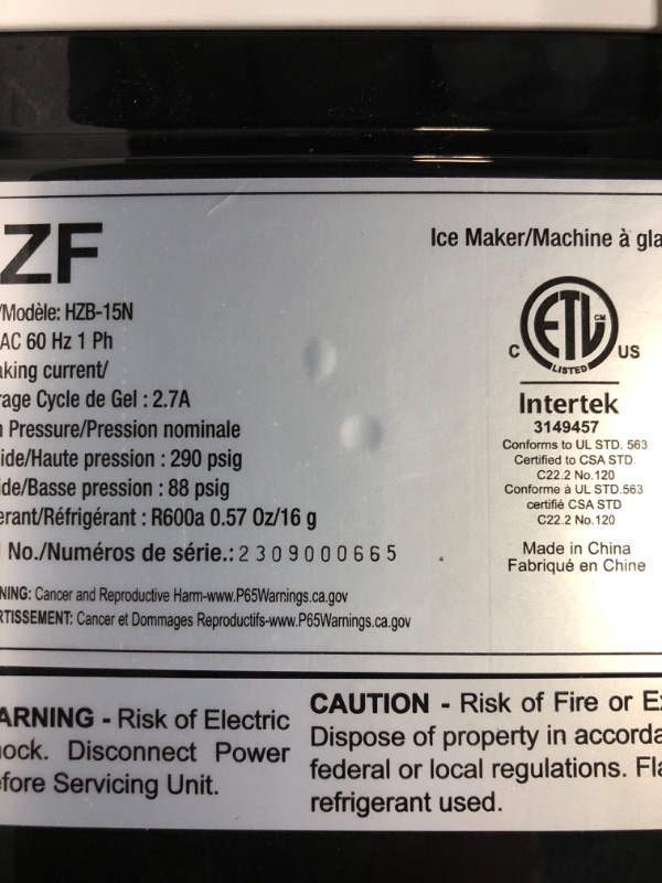 Photo 3 of * important * see clerk notes * 
Nugget Ice Maker Countertop, Portable Crushed Ice Machine, Self Cleaning Ice Makers with One-Click Operation