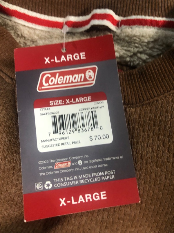 Photo 3 of Coleman Men's Sherpa Lined Long Sleeve Crew XL