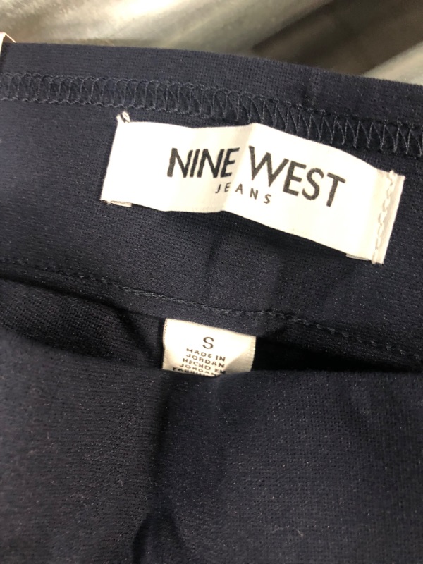 Photo 4 of *STOCK IMG AS REF* NAVY Nine West Women's High Rise Heidi Pull on Stretch Ponte Elastic Waist Pant
