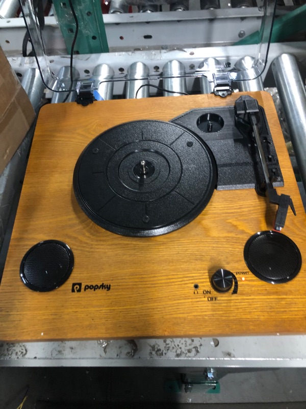 Photo 3 of ***POWERS ON - UNABLE TO TEST FURTHER***
Record Player, Popsky 3-Speed Turntable Bluetooth Vinyl Record Player with Speaker