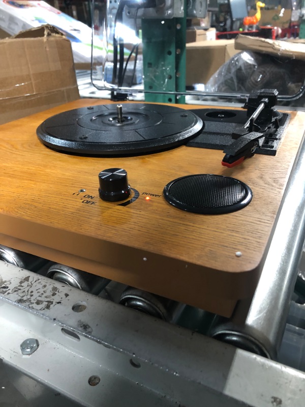 Photo 2 of ***POWERS ON - UNABLE TO TEST FURTHER***
Record Player, Popsky 3-Speed Turntable Bluetooth Vinyl Record Player with Speaker