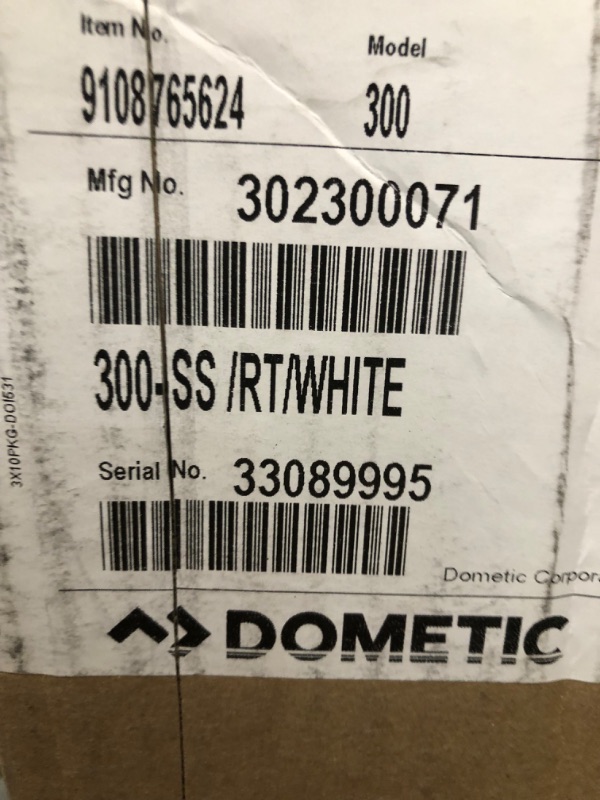 Photo 3 of Dometic 300 Series Standard Height Toilet, White Standard Height White