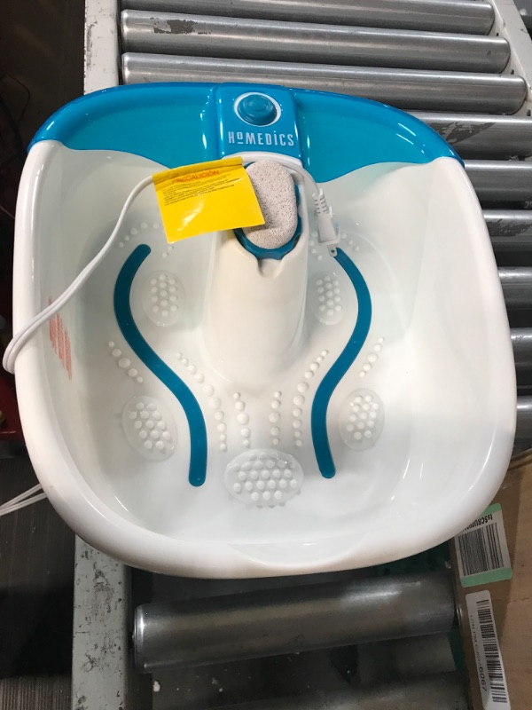 Photo 2 of HoMedics Bubble Mate Foot Spa, Toe Touch Controlled Foot Bath with Invigorating Bubbles and Splash Proof, Raised Massage nodes and Removable Pumice Stone