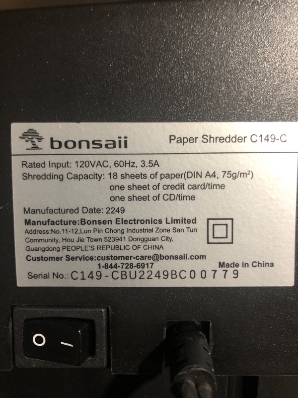 Photo 5 of Bonsaii Paper Shredder, 18-Sheet 60-Minutes Paper Shredder for Office Heavy Duty Cross-Cut Shredder with 6 Gallon Pullout Basket & 4 Casters, Anti-Jam High Security Mail Shredder for Home Use(C149-C) 1 8 Sheet Cross Cut