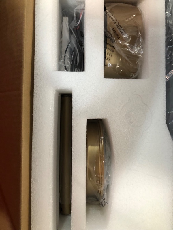 Photo 5 of BOOSANT Ceiling Fans with Lights, Ceiling Fans with Lights and Remote Control, 52 inch Ceiling Fan with Light, Outdoor Ceiling Fans for Patios 3 Blade Bedroom Living Room?Black Gold Gold Matte Black