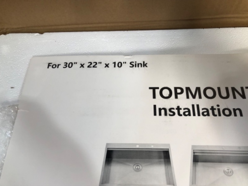 Photo 11 of **SEE CLERK NOTES** 30" TopMount Drop In Kitchen Sink -30x22x10 *LOOKS BRAND NEW*