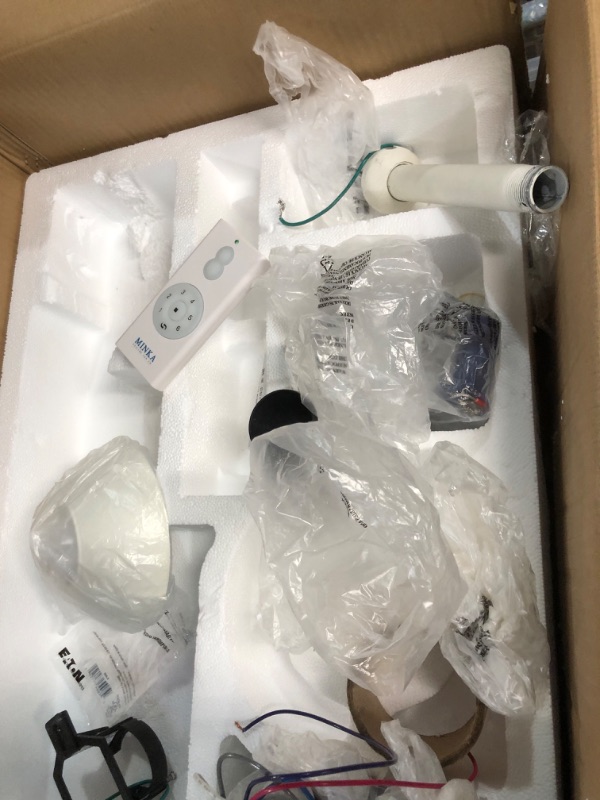 Photo 1 of *FOR PARTS ONLY*Minka Ceiling Fan Co. Lake Shore 52-in White LED Indoor/Outdoor Ceiling Fan with Light Remote 
