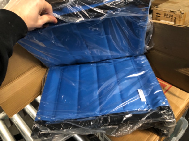 Photo 2 of **NONREFUNDABLE**FOR PARTS OR REPAIR**SEE NOTES**
Besunbar Stadium Seat for Bleachers with Back Support and Wide Padded Cushion Stadium Chair, Includes Shoulder Strap and Cup Holder Blue 2