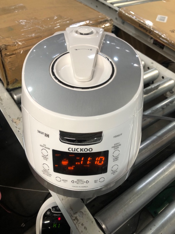 Photo 1 of CUCKOO CRP-HS0657FW | 6-Cup (Uncooked) Induction Heating Pressure Rice Cooker | 11 Menu Options, Stainless Steel Inner Pot, Made in Korea | White White/Silver