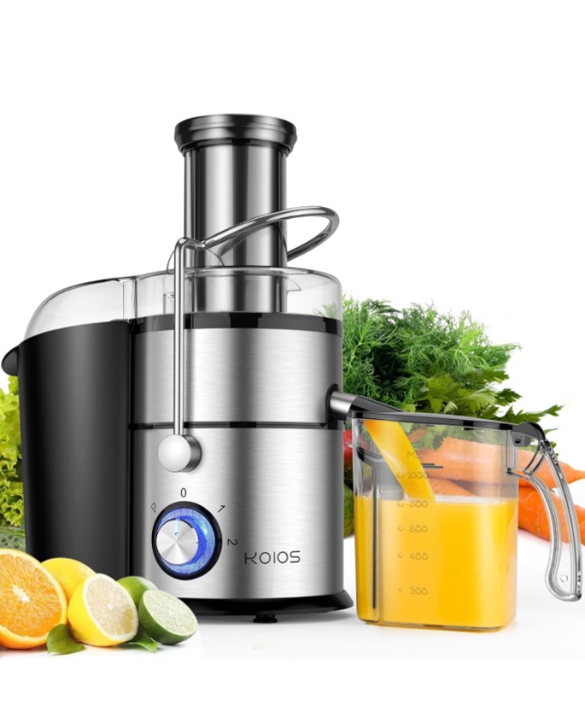 Photo 1 of 1300W KOIOS Centrifugal Juicer Machines, Juice Extractor with Extra Large 3inch Feed Chute, Full Copper Motor, Titanium-Plated Filter, High Juice Yield, 3 Speeds Mode,Easy to Clean with Brush,BPA-Free