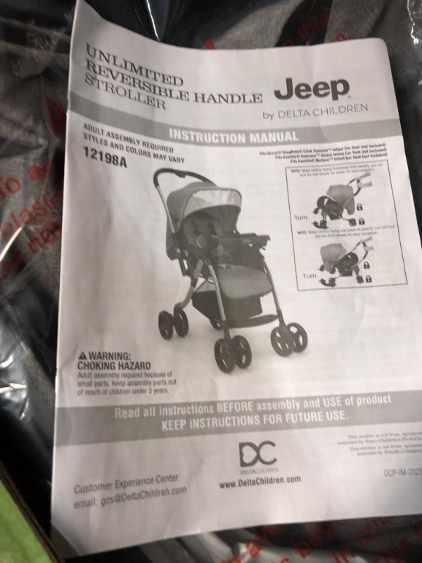 Photo 2 of ***USED***Jeep By Delta Children Unlimited Reversible Handle Stroller - Gray Tweed
