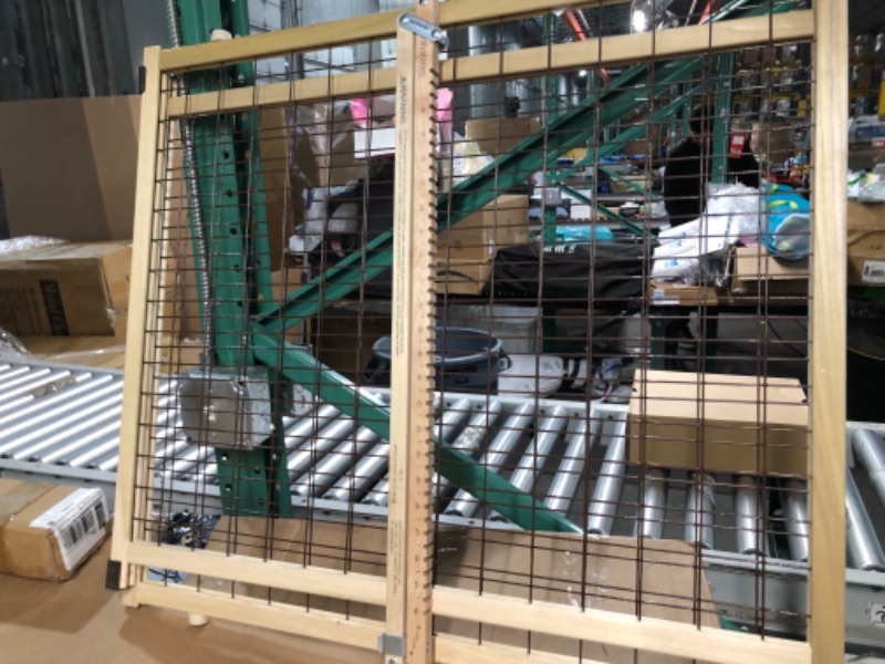 Photo 2 of MYPET North States Wire Mesh Dog Gate: 29.5-50" Wide. Pressure Mount. No tools needed. Made in USA. Dog Gate 31" Tall, Expandable, 