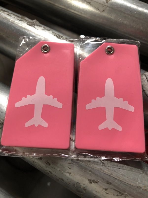 Photo 3 of APINK*** STOCK PHOTO IS FOR REFERENCE ONLY*** AOKLANT Silicone Luggage Tag Includes Name ID Card with Partial 