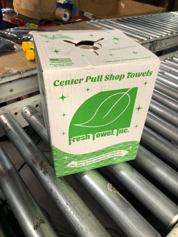 Photo 3 of * used * stained *
Fresh Towel Ultra Strong Center Pull Shop Towels - (1 Box of 300) Disposable Cleaning Towels - White, 9 x 12 inches - FT500