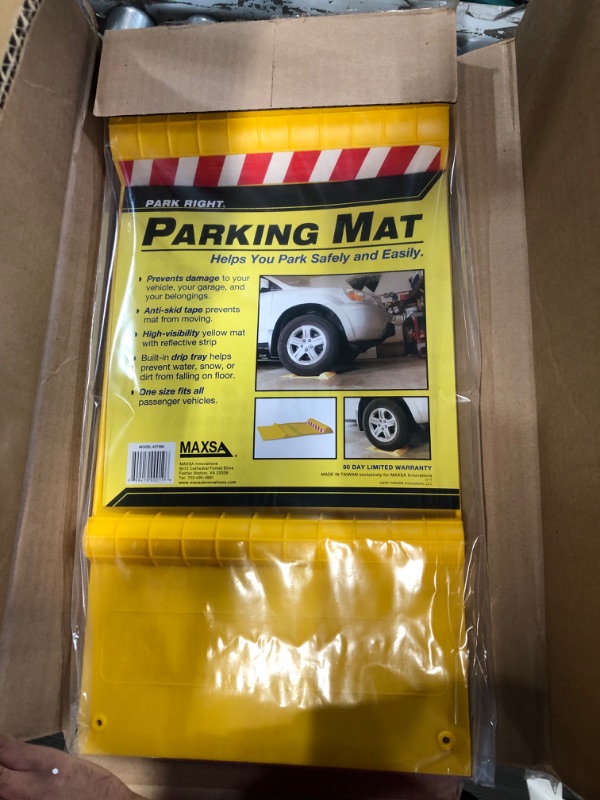 Photo 3 of Maxsa 37356-RS Park Right Perfect Parking Self Adhesive Anti-skid Parking Mat for Cars and Trucks, 21" x 11" x 2