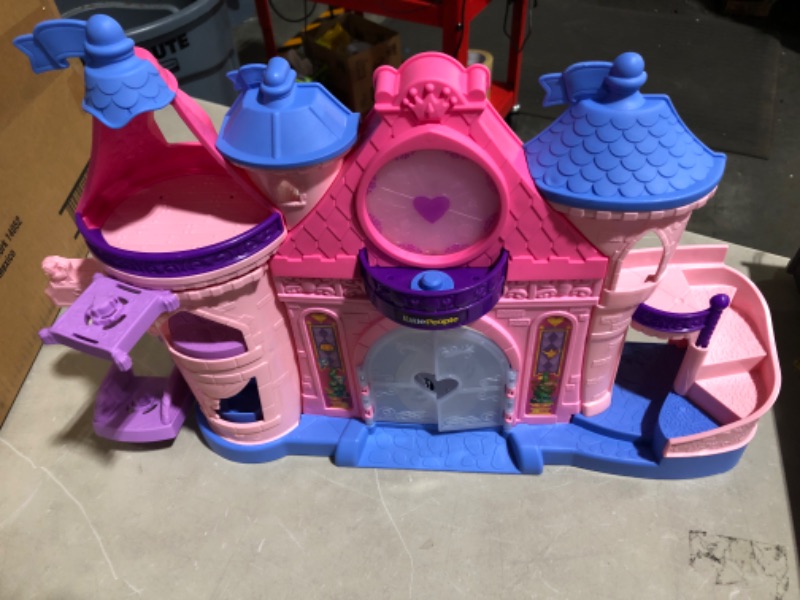 Photo 4 of (Missing Pieces) Little People Toddler Playset Disney Princess Magical Lights & Dancing Castle Musical Toy with 2 Figures for Ages 18+ Months