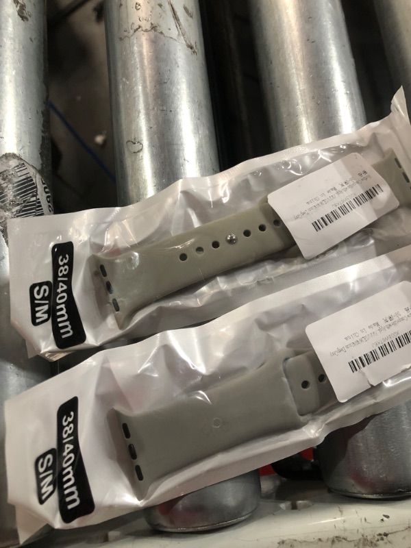 Photo 1 of PACK OF2*********8Upgrade Bands Compatible with Apple Watch Band 38mm 40mm 41mm for Women Men-Soft Silicone Replacement Sport 
