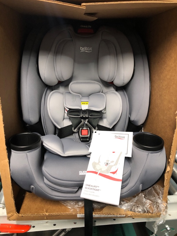 Photo 2 of Britax One4Life Convertible Car Seat, 10 Years of Use from 5 to 120 Pounds, Converts from Rear-Facing Infant Car Seat to Forward-Facing Booster Seat, Machine-Washable Fabric, Glacier Graphite