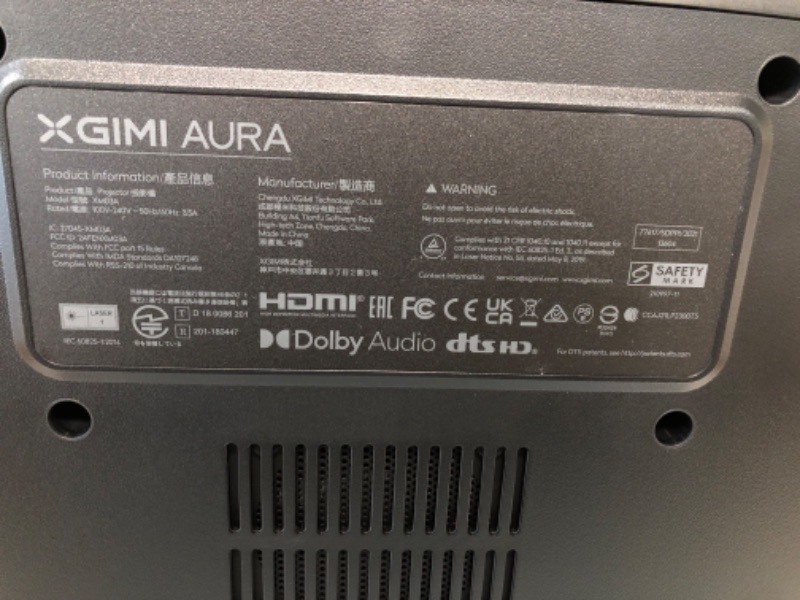 Photo 13 of **PARTS ONLY** **SEE CLERK NOTES** XGIMI Aura 4K UHD Ultra Short Throw Laser Projector