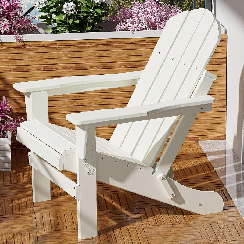 Photo 1 of  Adirondack Chair Folding Chair for Outside Weather Resistant Patio Chair