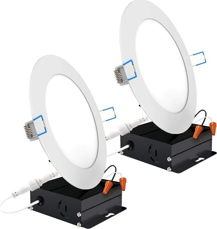 Photo 1 of  2 Pack 6 Inch Ultra Thin LED Recessed Ceiling Lights,